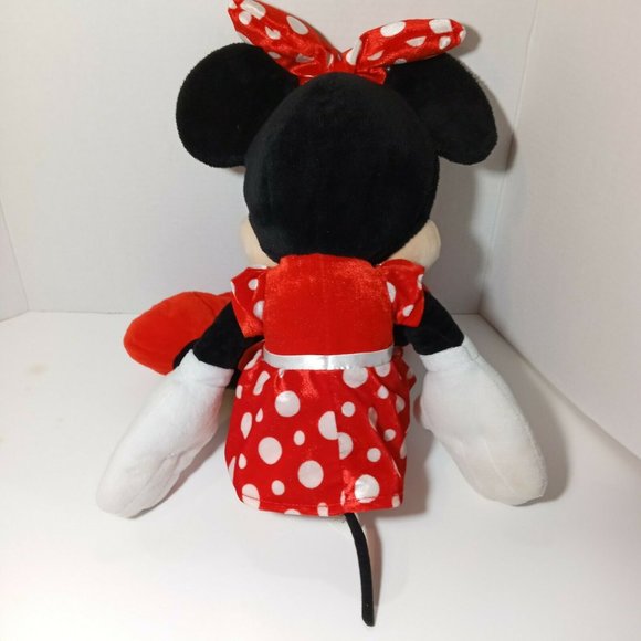 Disney Minnie Mouse Plush 22'' Collectible  2016  Plush Toy Red Polka Dot Dress - Picture 4 of 7